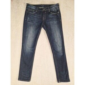 Vigoss Womens Jeans Thompson Tomboy Skinny Dark Wash Denim Mid Rise 31x29